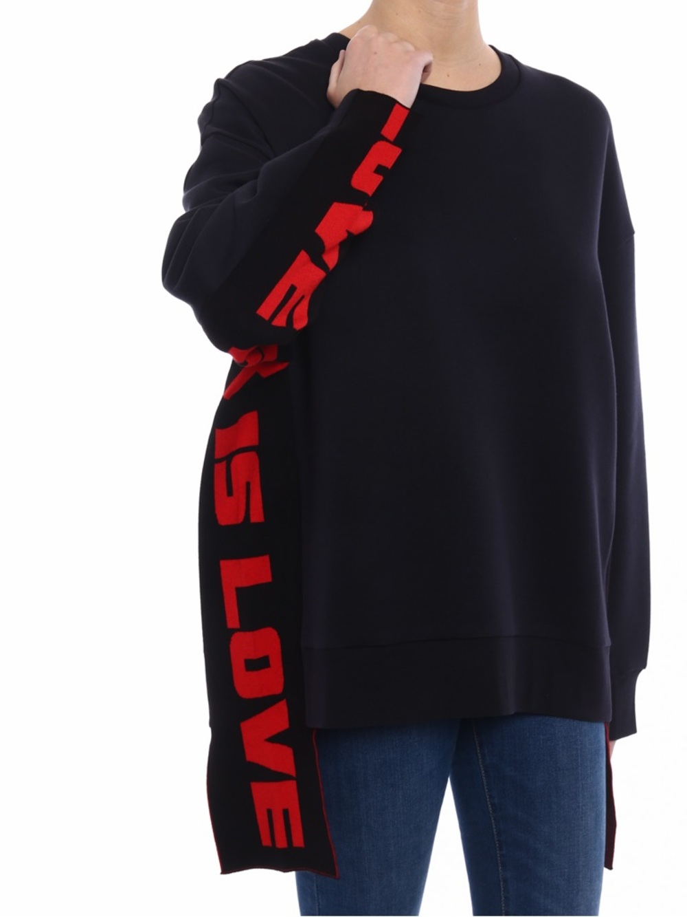 Stella McCartney All is Love Inserts Cotton Sweatshirt Pullover